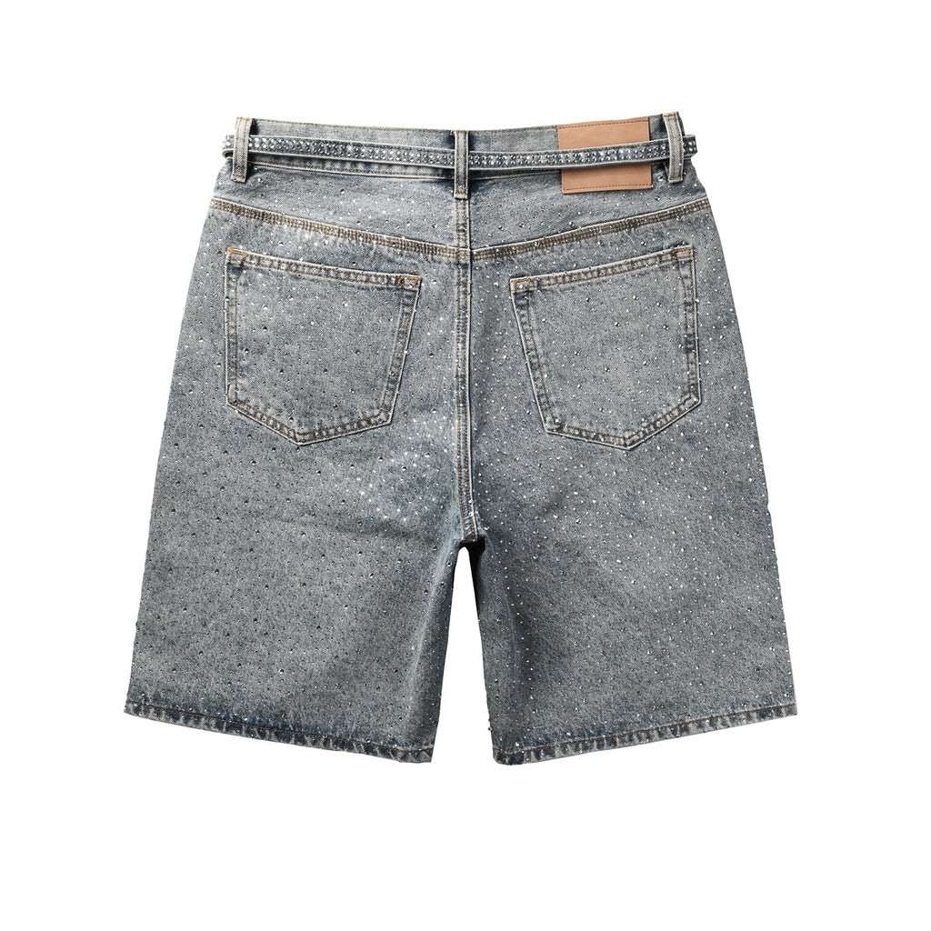 Purple Brand Rhinestone Shorts