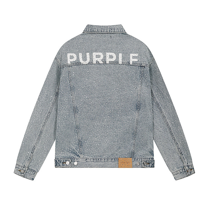 Purple Brand Rhinestone Jacket