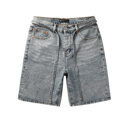 Purple Brand Rhinestone Shorts