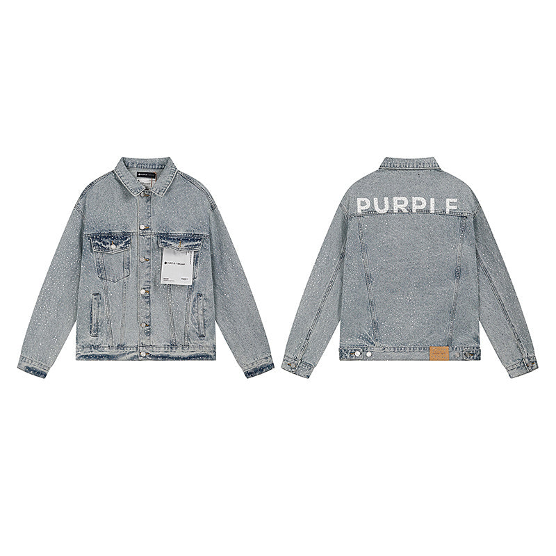 Purple Brand Rhinestone Jacket