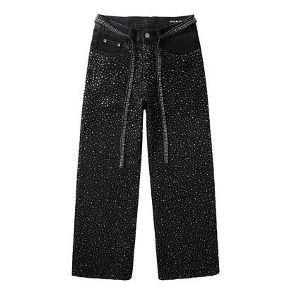 Purple Brand Rhinestone Jeans